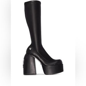 Naked Wolfe spice black stretch platform 90s boots